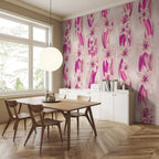 Lilac Wave Floral Purple Wallpaper