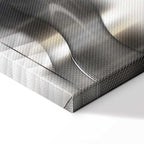 Silver Abstract Lilies Modern Canvas Print