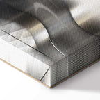 Silver Abstract Lilies Modern Canvas Print