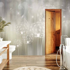 Sunlit Dandelion Flowers Nature Wall Mural
