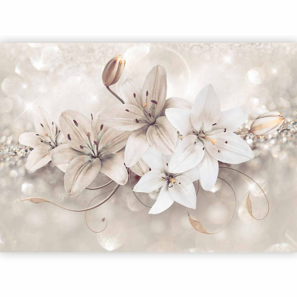Diamond Lilies Floral Wall Mural