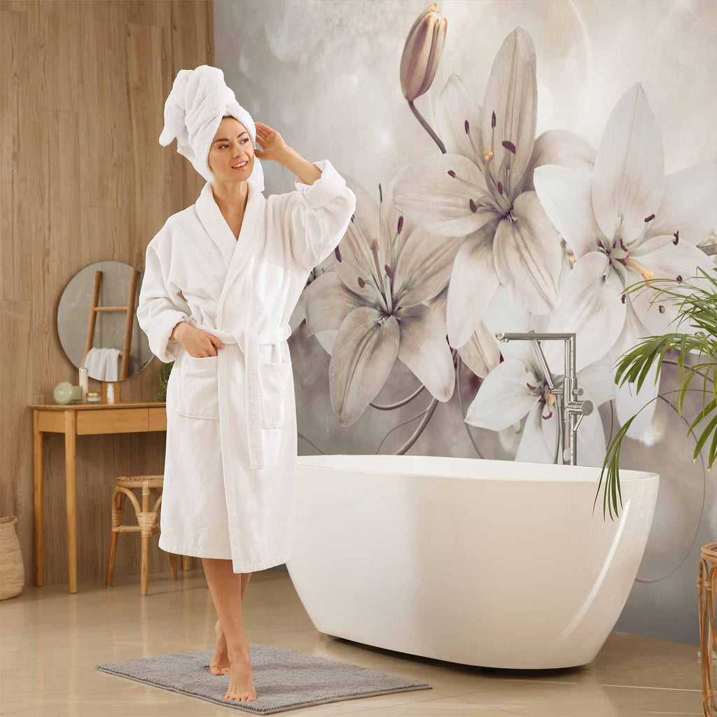 Diamond Lilies Floral Wall Mural