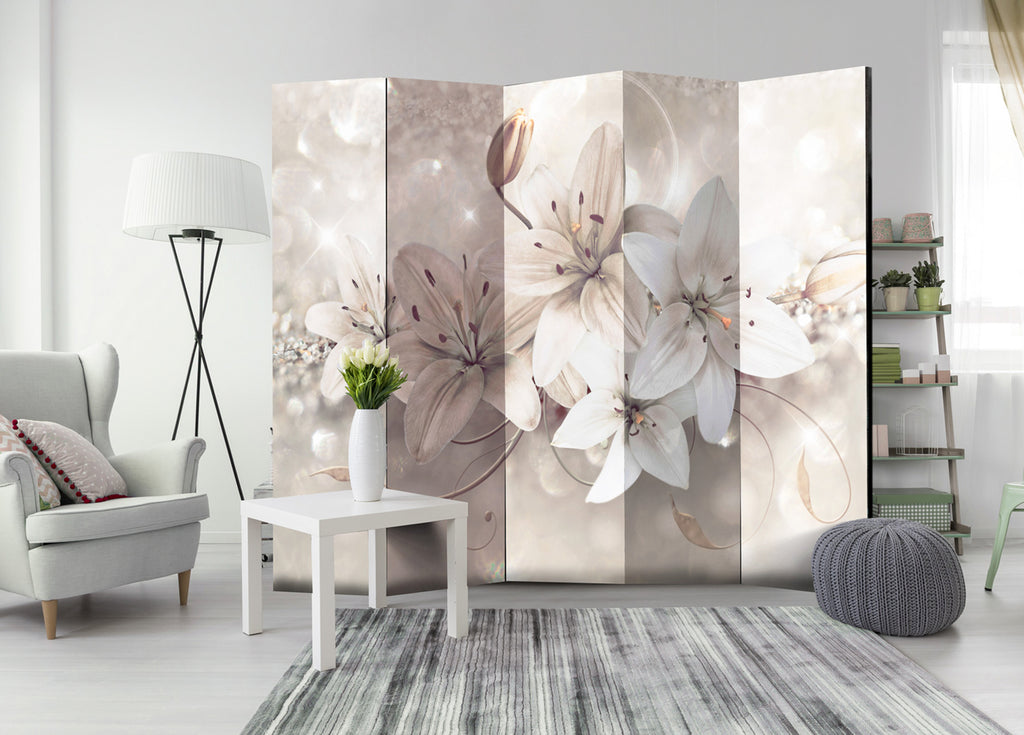 Diamond Lily Floral Room Divider