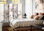 Diamond Lily Floral Room Divider