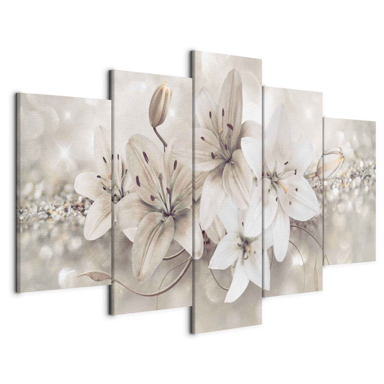 Winter Princess Lily Jewel Canvas Print
