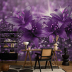 Purple Lily Floral Wall Mural