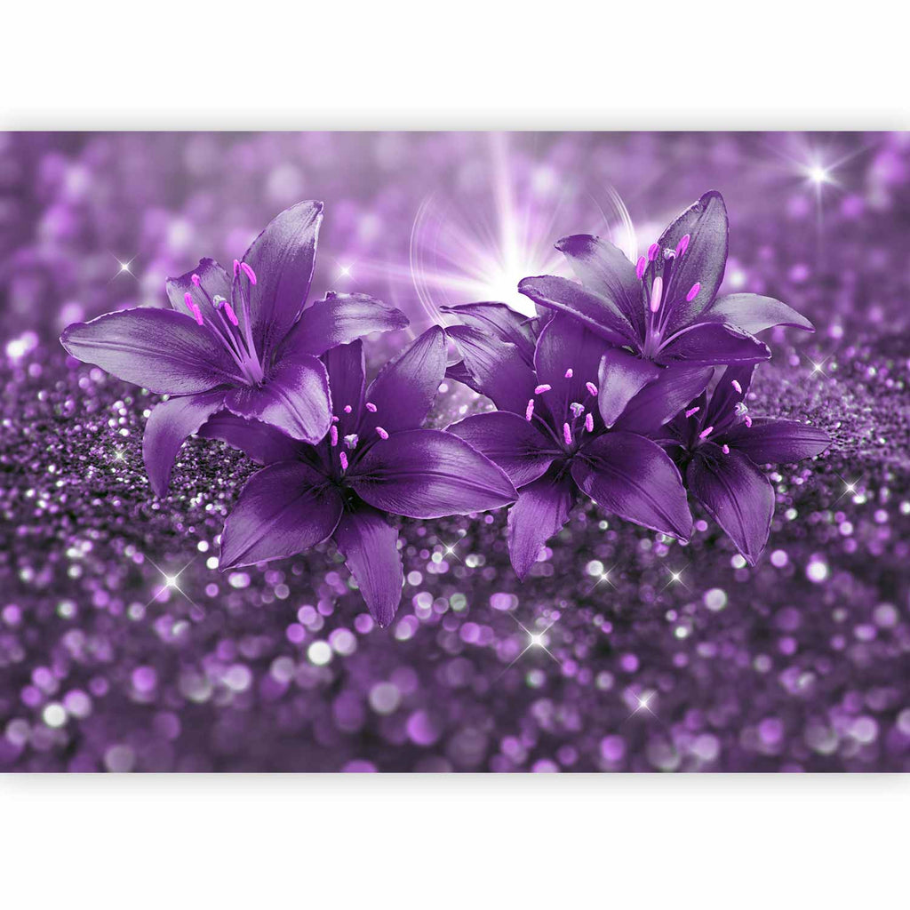 Purple Lily Floral Wall Mural