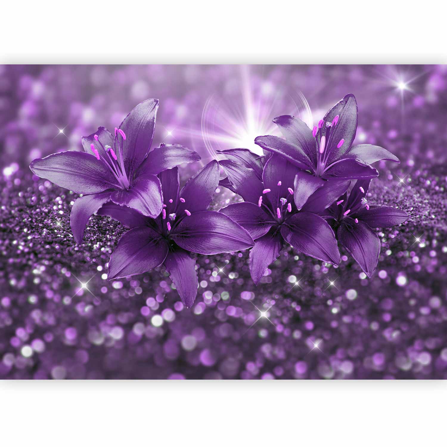 Purple Lily Floral Wall Mural