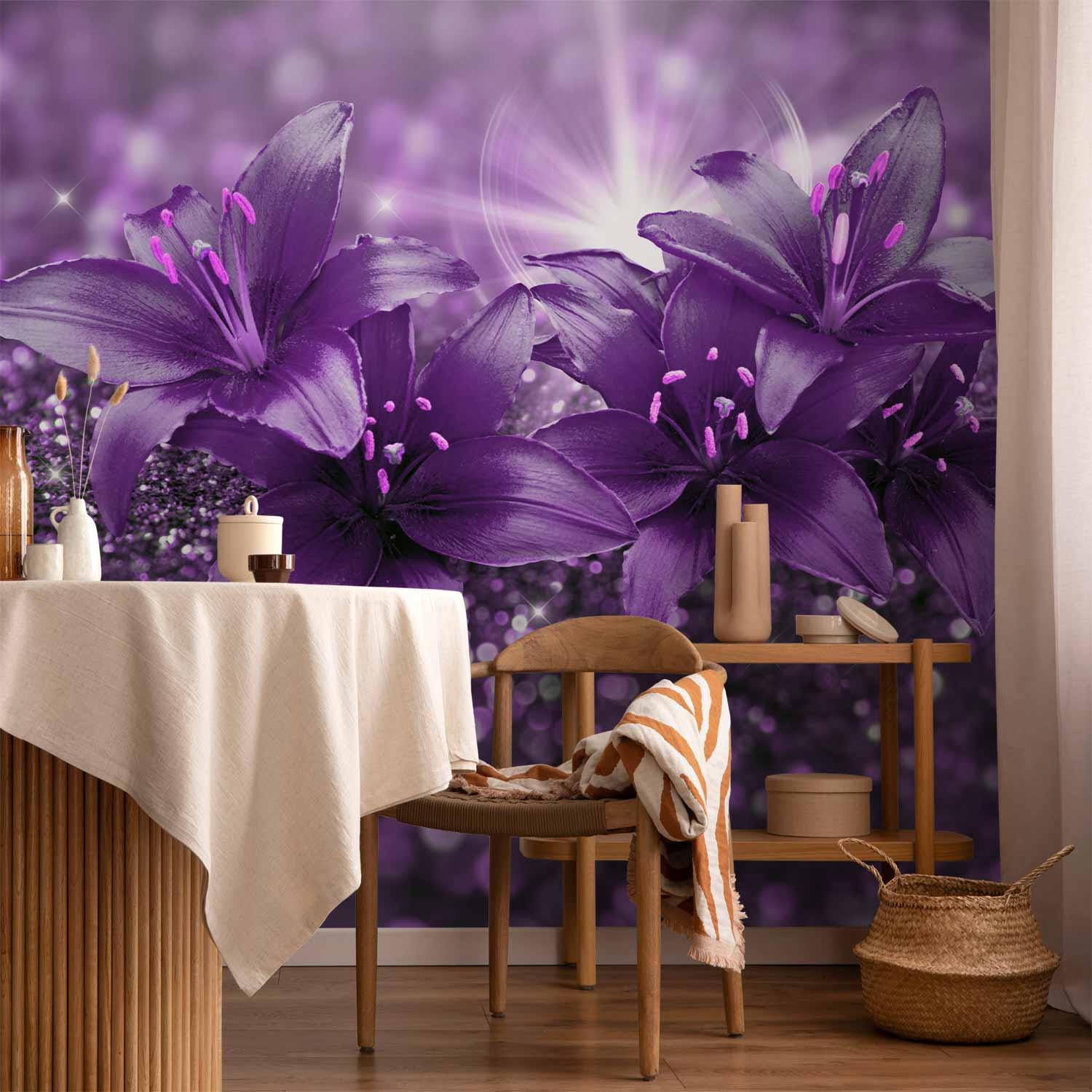 Purple Lily Floral Wall Mural