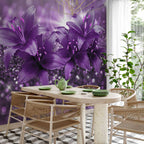 Purple Lily Floral Wall Mural