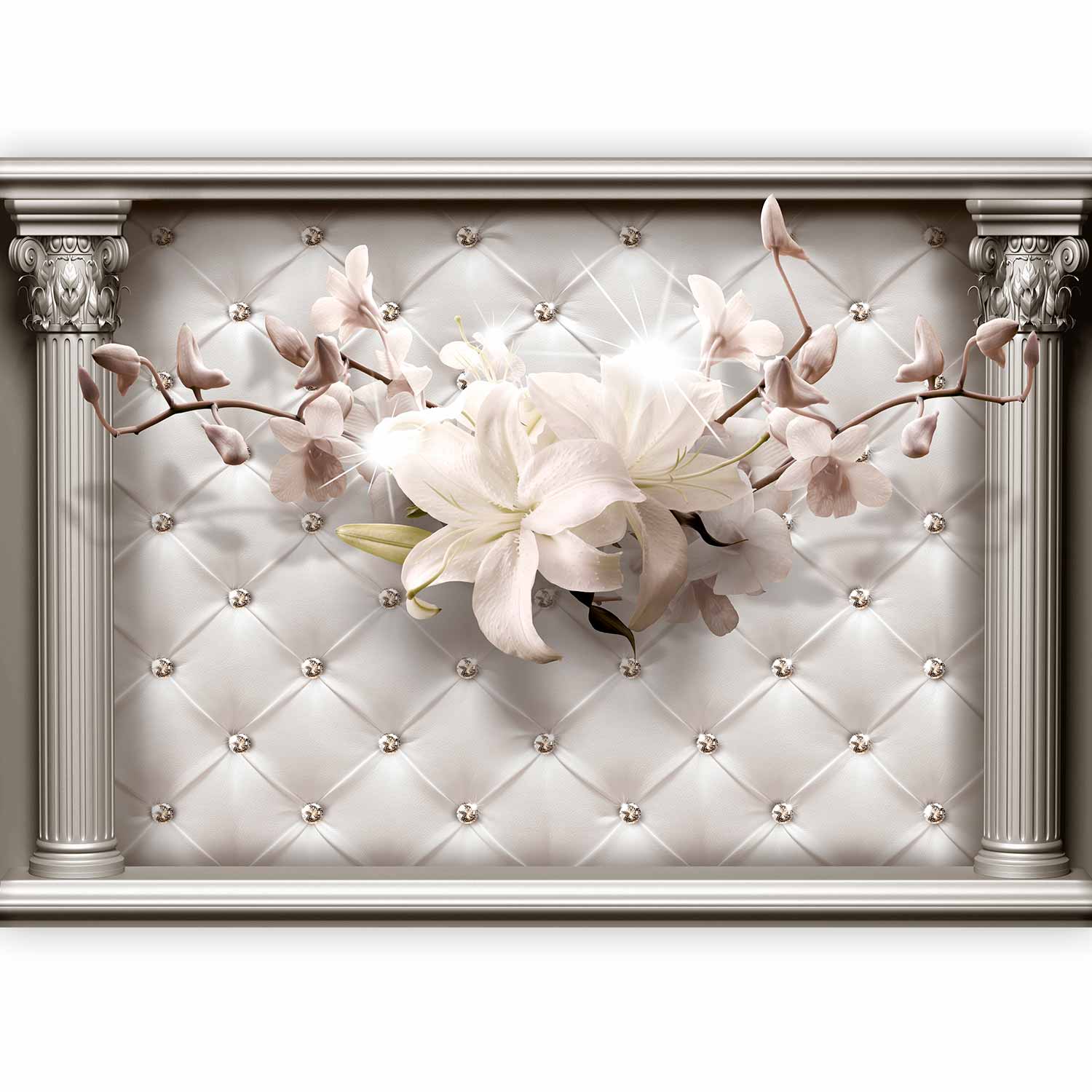 Royal Floral Column Wall Mural