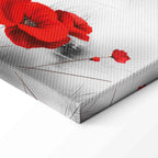 Grey Poppies Floral Canvas Print