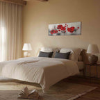 Grey Poppies Floral Canvas Print