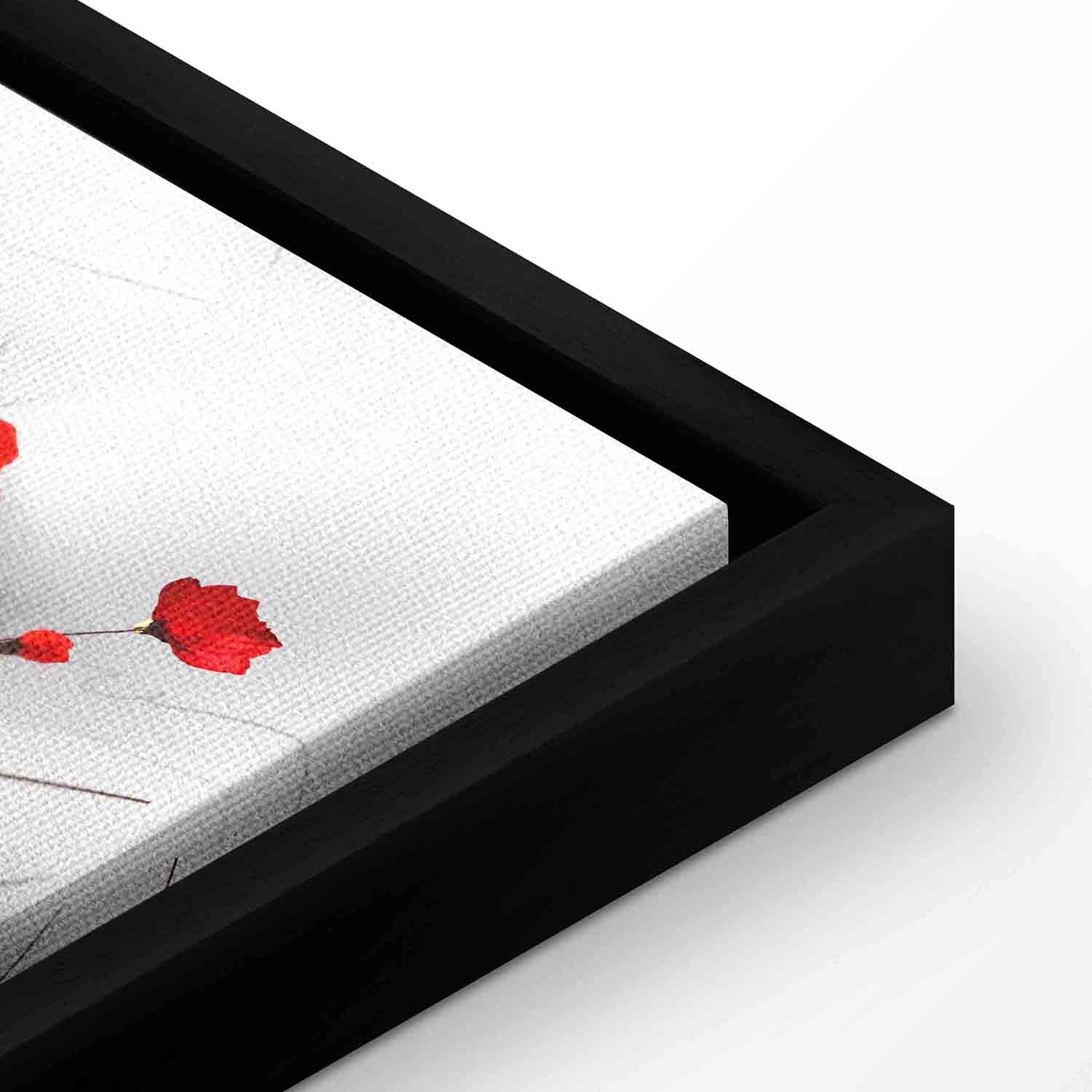 Grey Poppies Floral Canvas Print