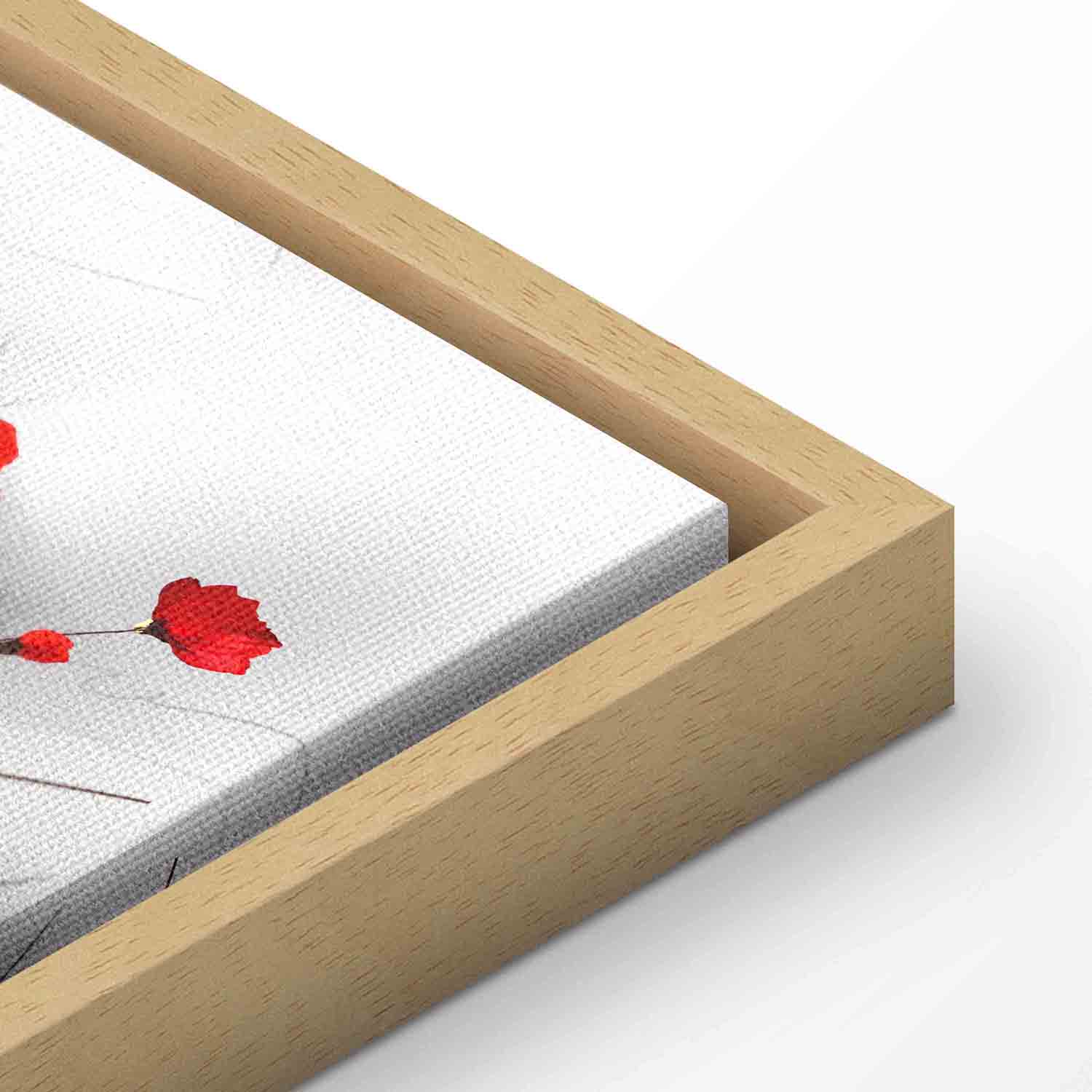 Grey Poppies Floral Canvas Print