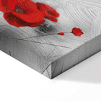 Grey Poppies Floral Canvas Print
