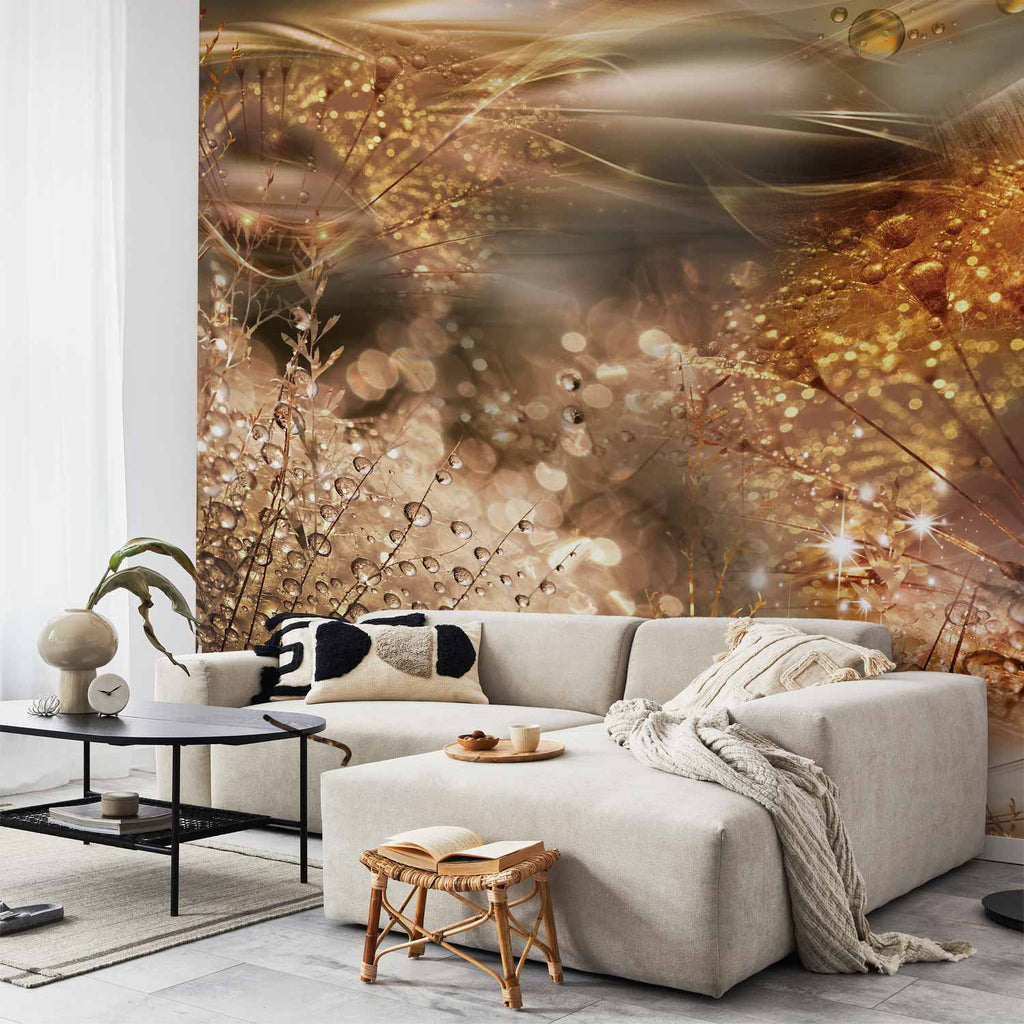 Gold Dandelion Nature Wall Mural
