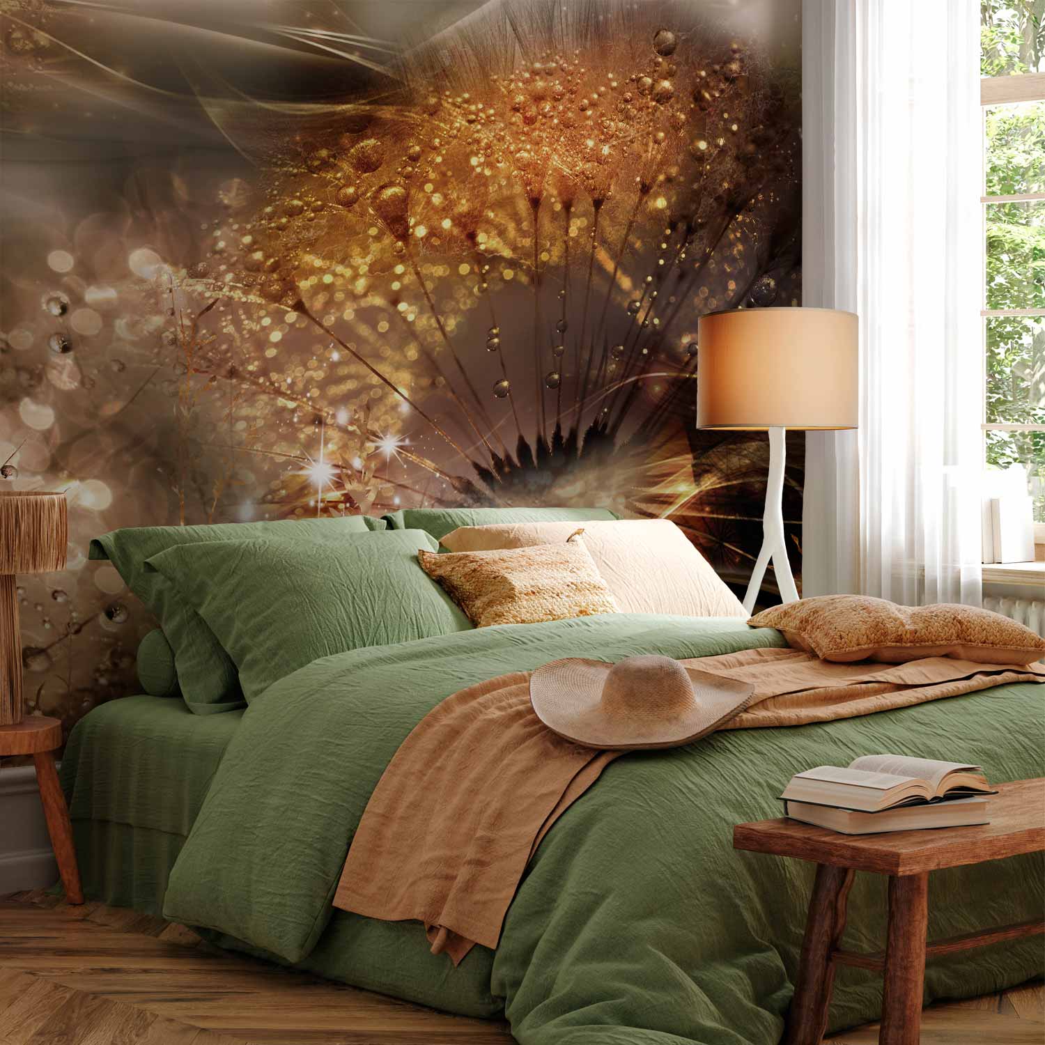 Gold Dandelion Nature Wall Mural