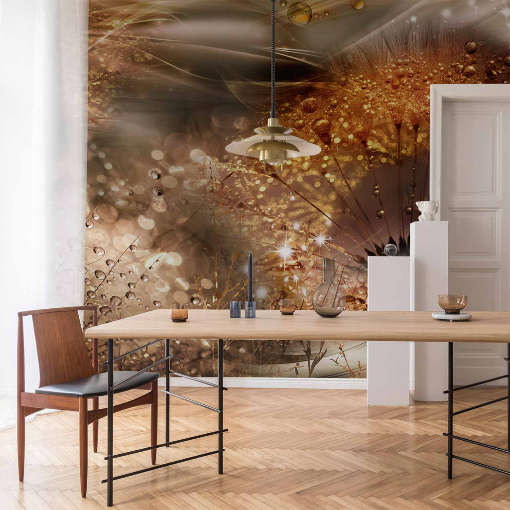 Gold Dandelion Nature Wall Mural