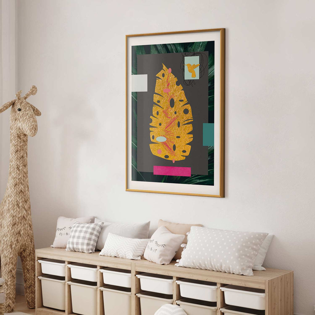 Golden Leaf Botanical Nature Poster