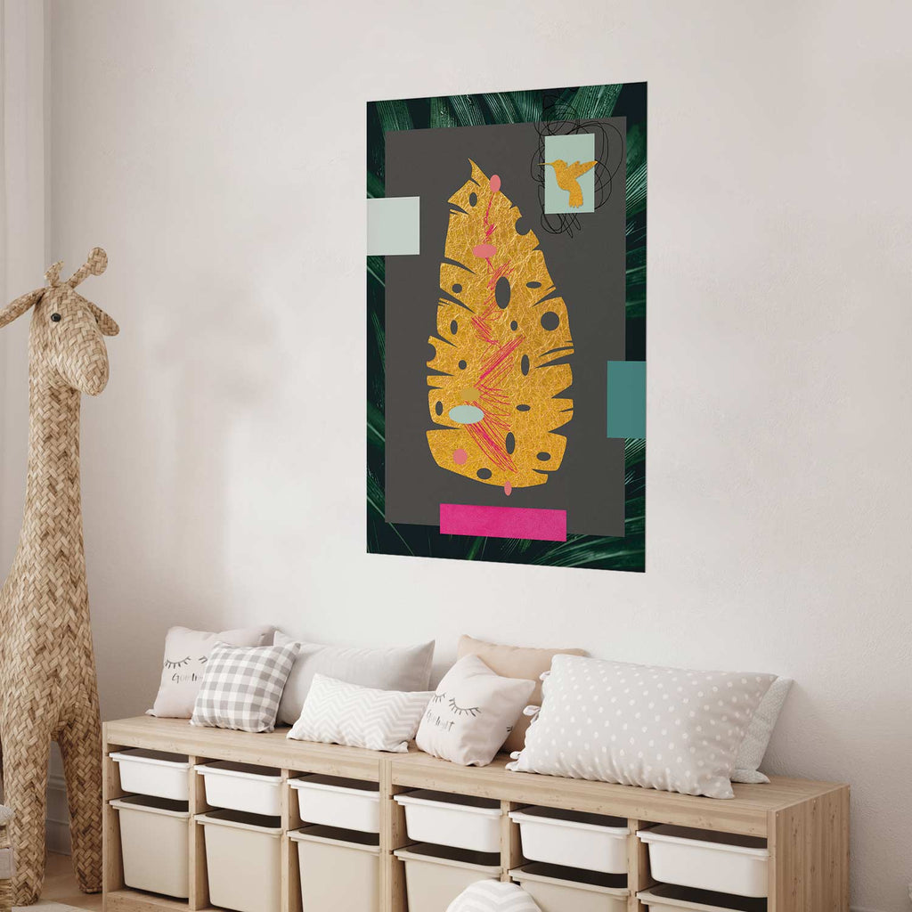Golden Leaf Botanical Nature Poster
