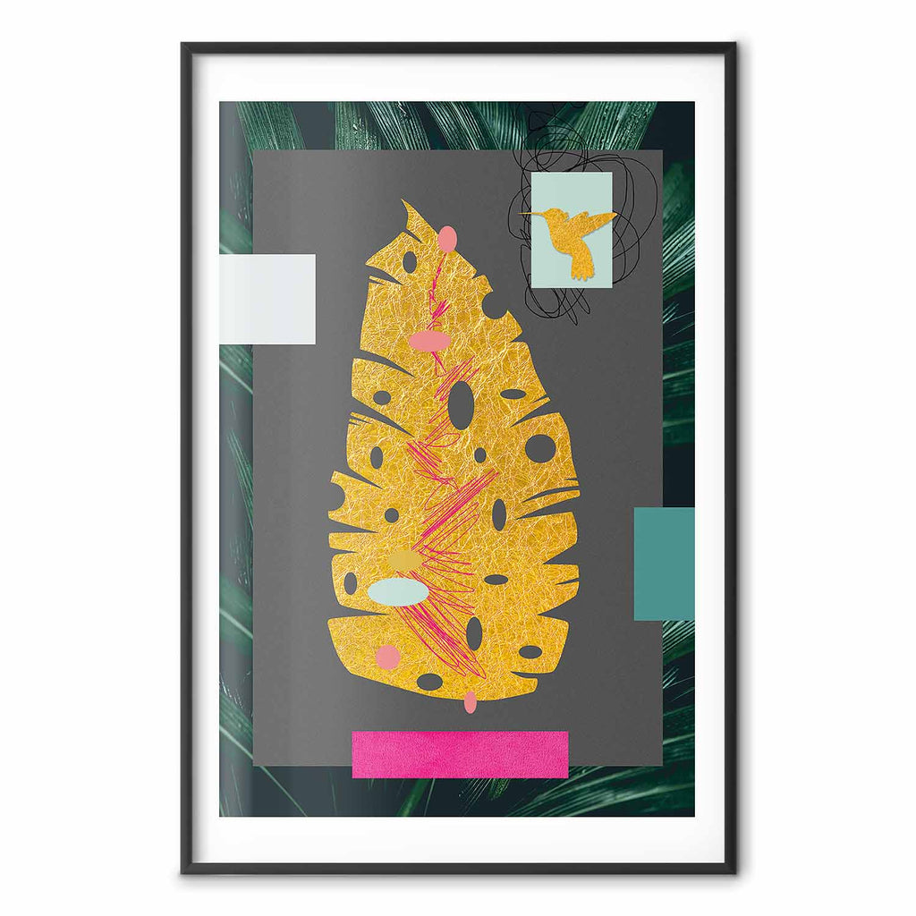 Golden Leaf Botanical Nature Poster