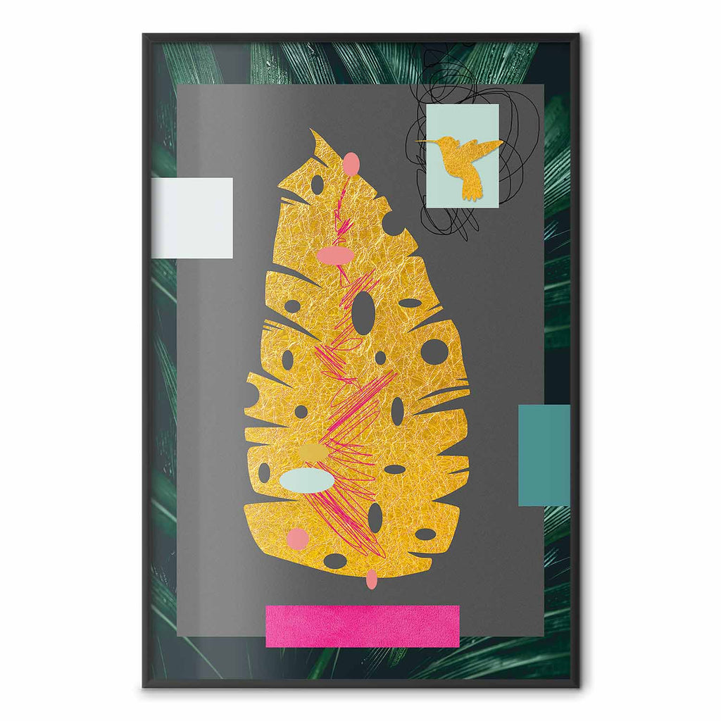 Golden Leaf Botanical Nature Poster