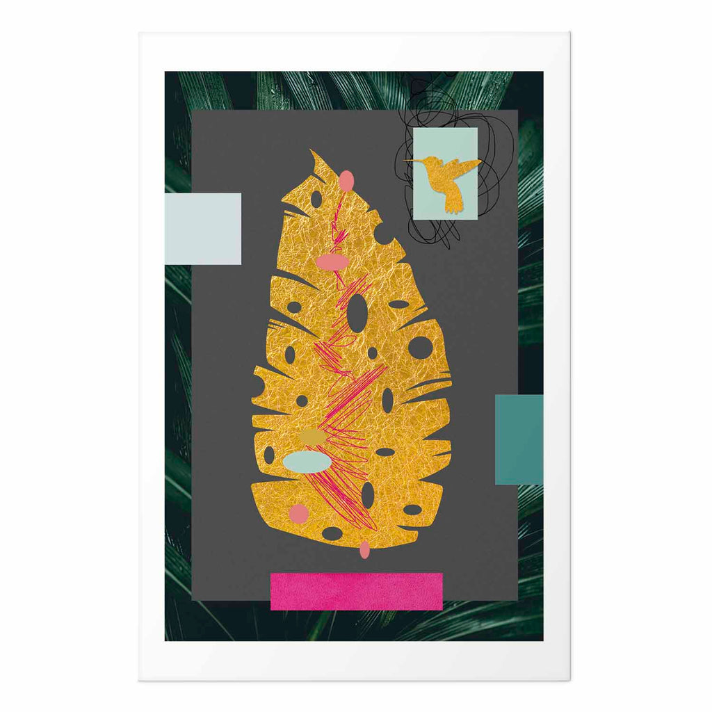 Golden Leaf Botanical Nature Poster