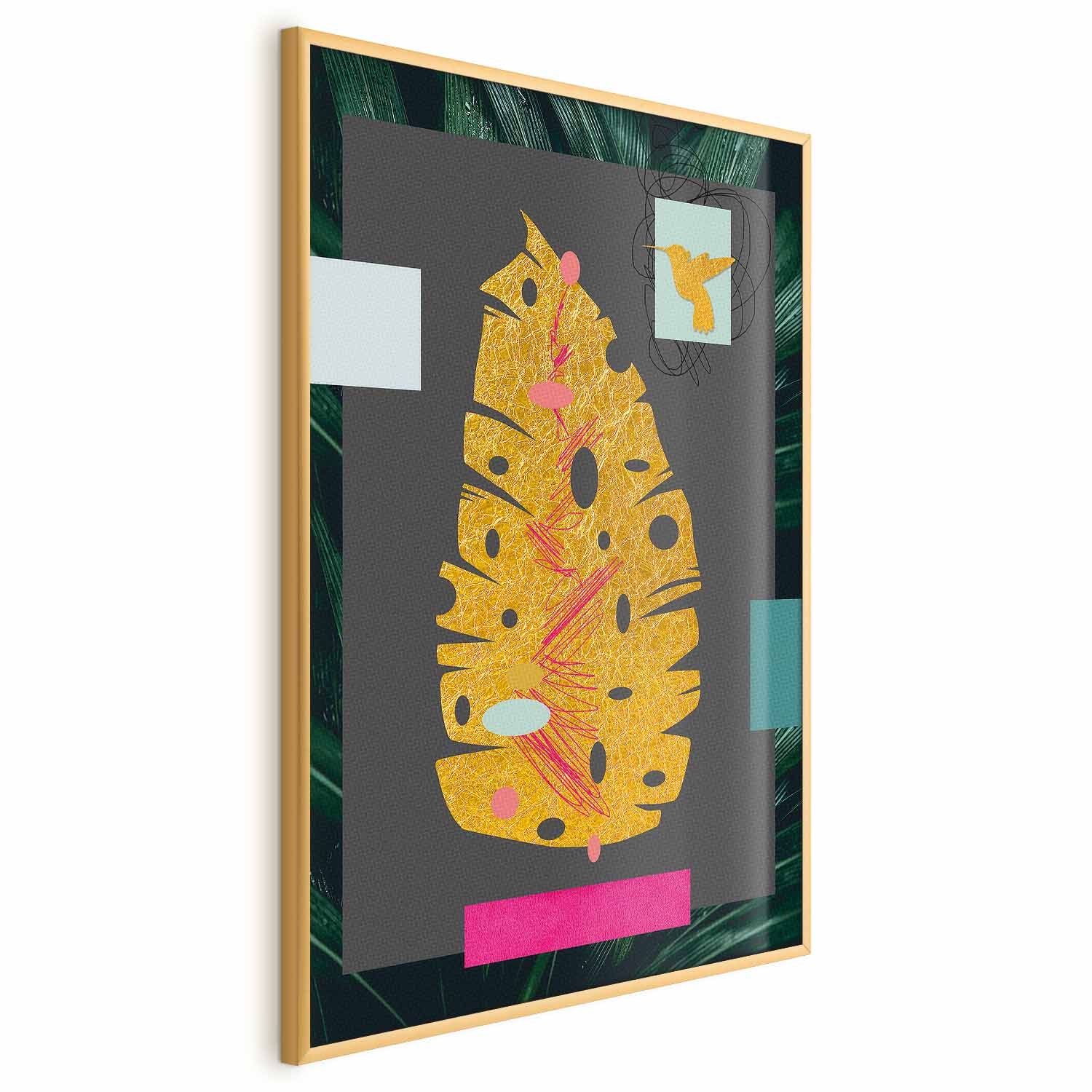 Golden Leaf Botanical Nature Poster