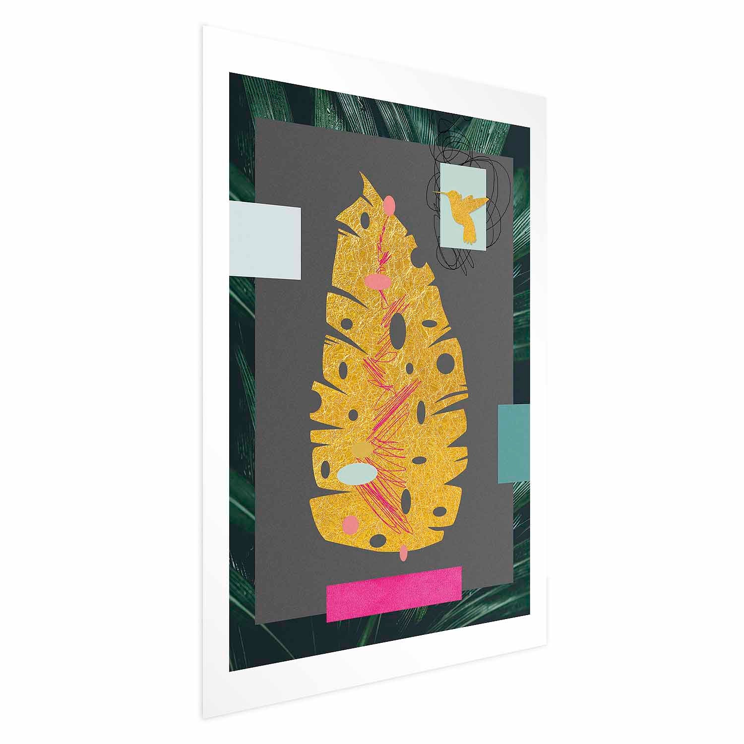 Golden Leaf Botanical Nature Poster