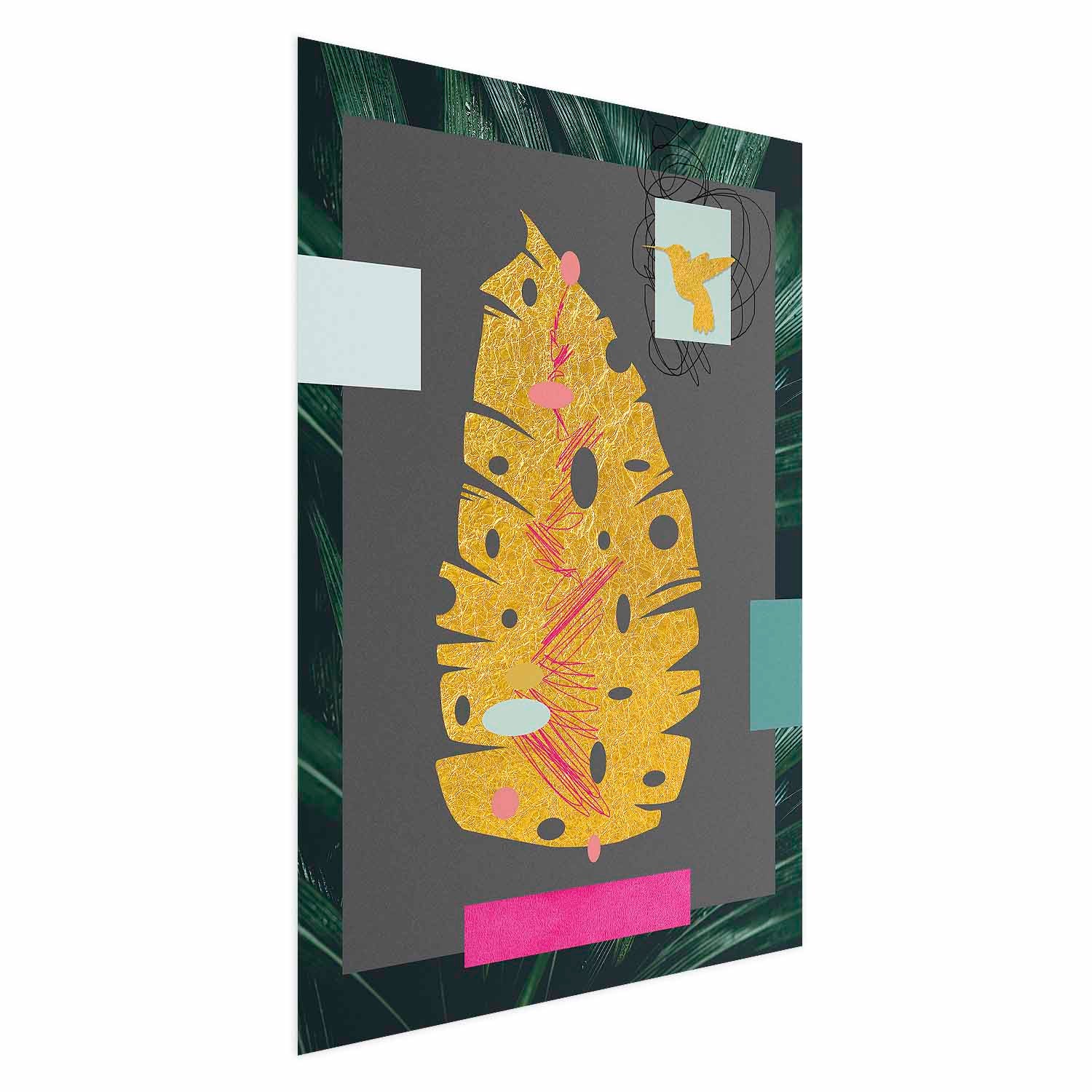 Golden Leaf Botanical Nature Poster