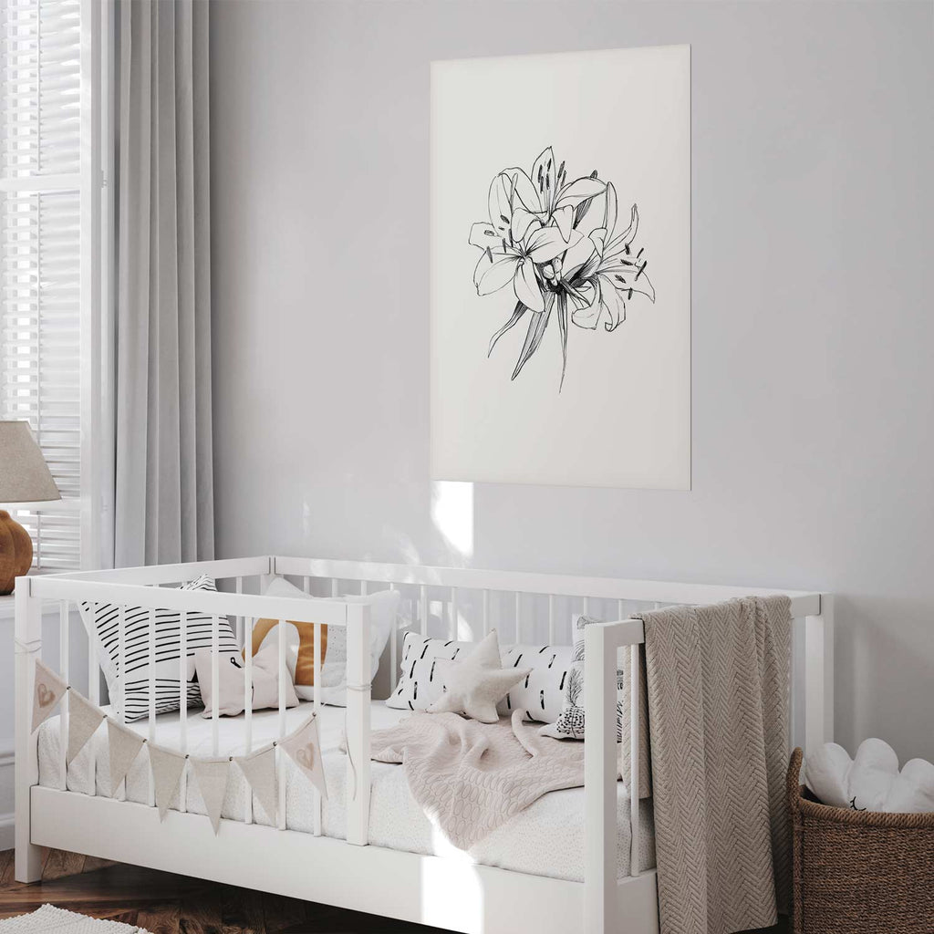 Drawn Flowers Floral Poster