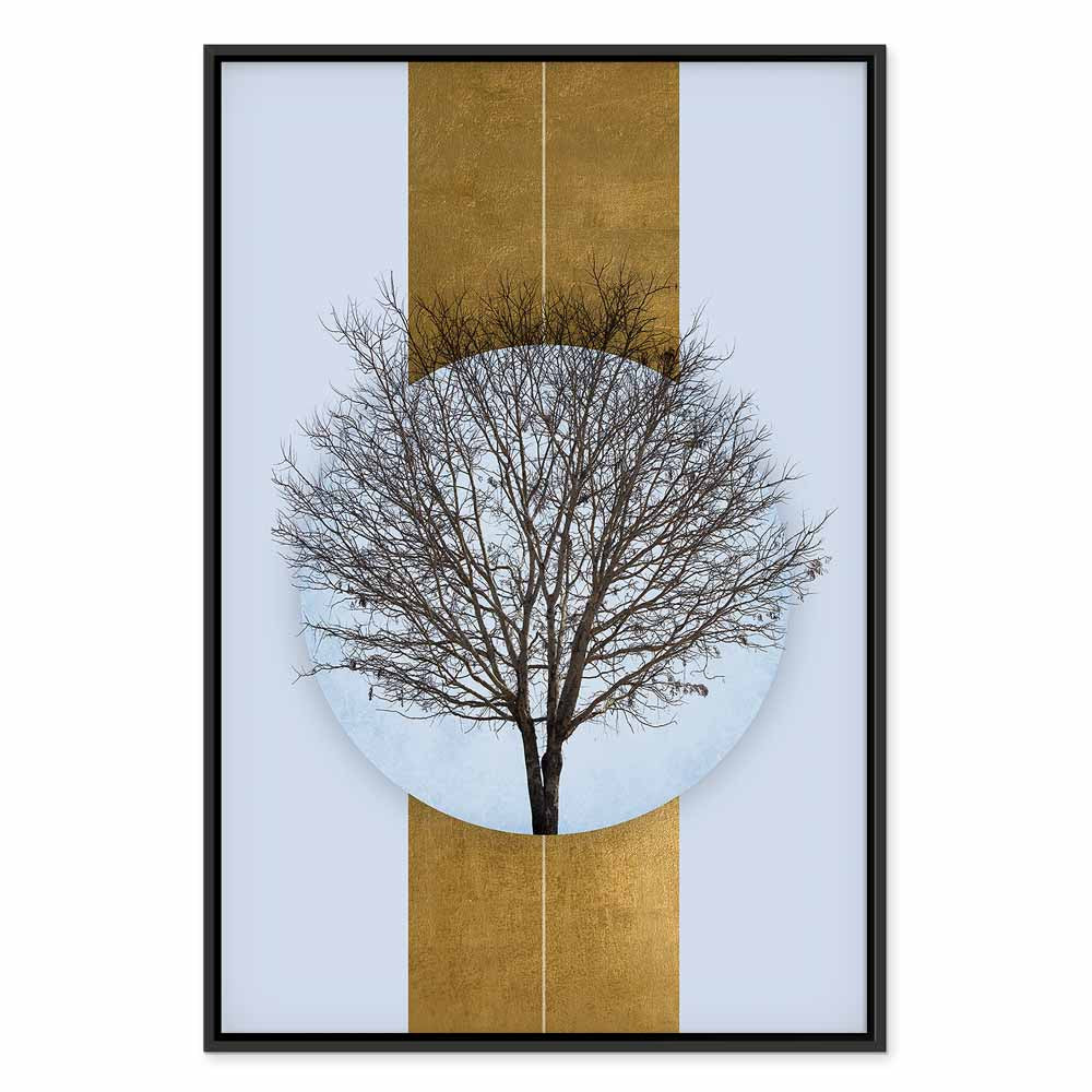 Circular Tree Branches Abstract Nature Canvas Print