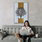 Circular Tree Branches Abstract Nature Canvas Print