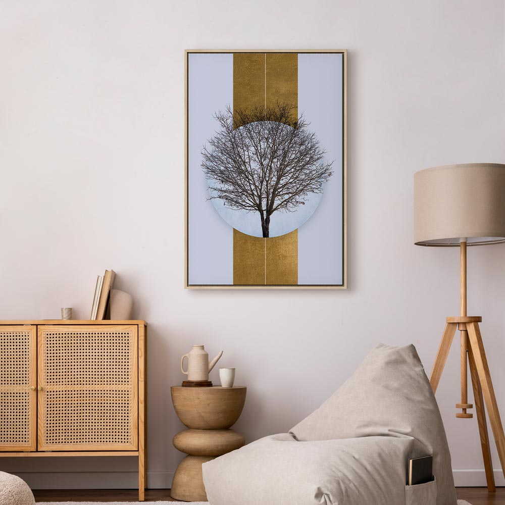Circular Tree Branches Abstract Nature Canvas Print