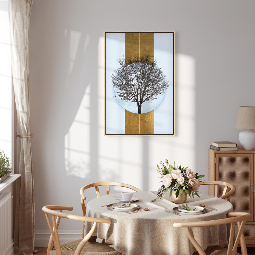 Circular Tree Branches Abstract Nature Canvas Print