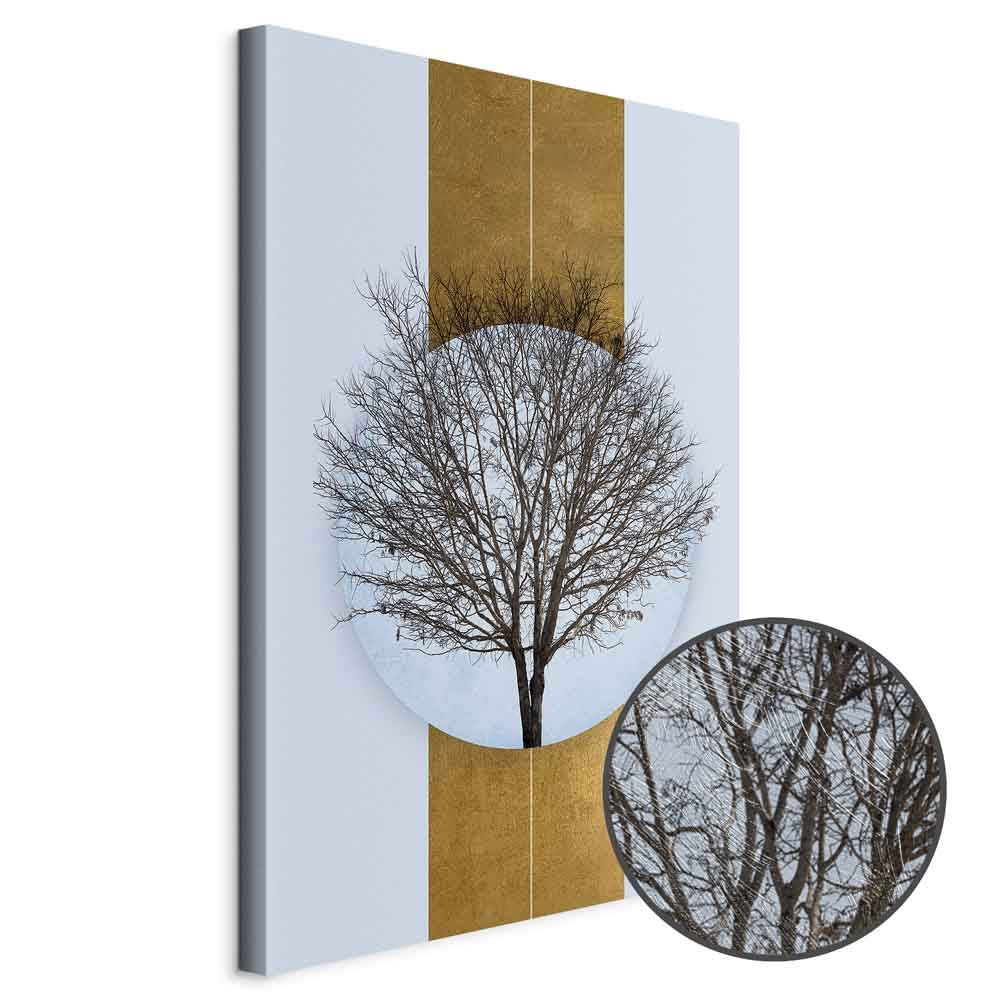 Circular Tree Branches Abstract Nature Canvas Print