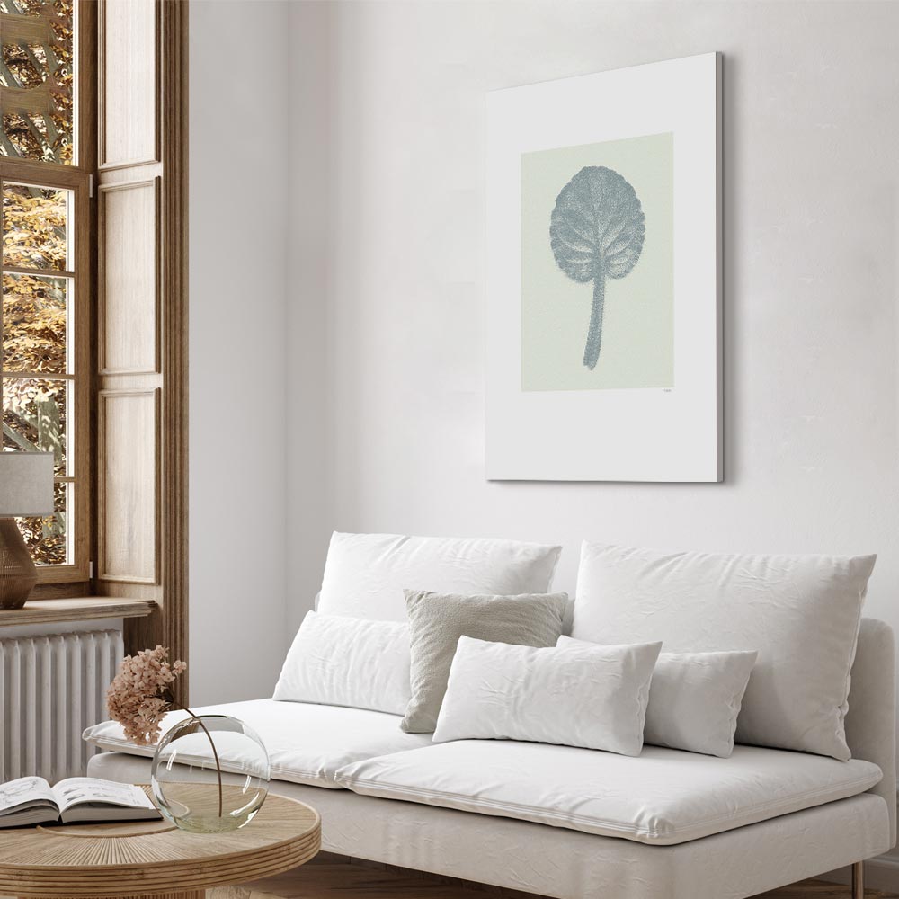 Pastel Leaf Botanical Vertical Canvas Print