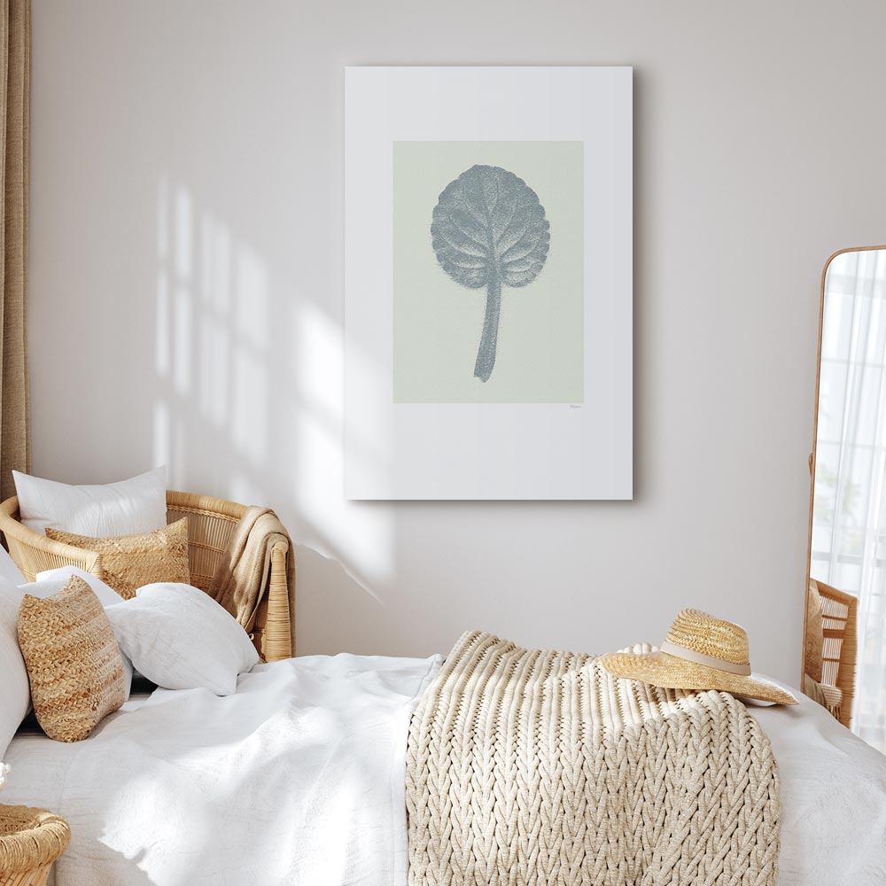 Pastel Leaf Botanical Vertical Canvas Print