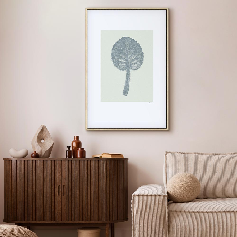 Pastel Leaf Botanical Vertical Canvas Print