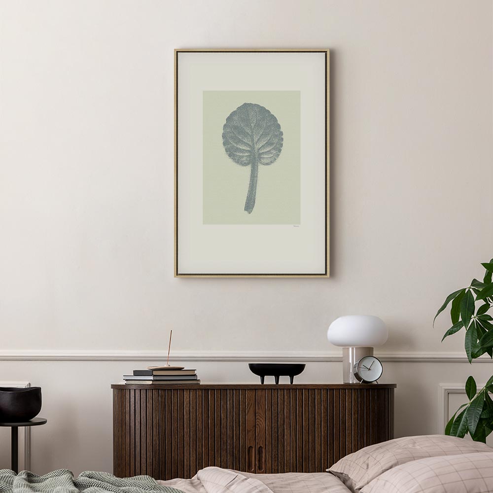 Pastel Leaf Botanical Vertical Canvas Print