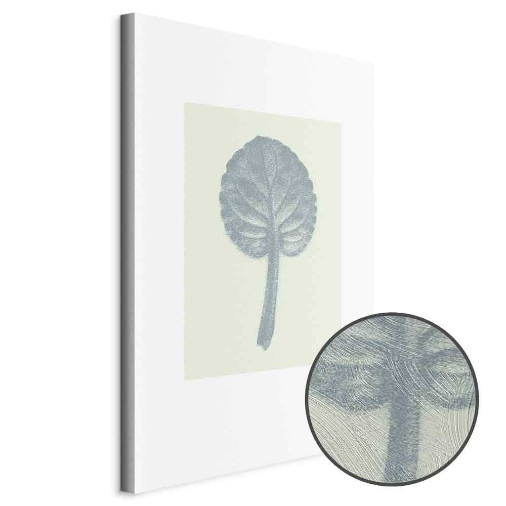 Pastel Leaf Botanical Vertical Canvas Print