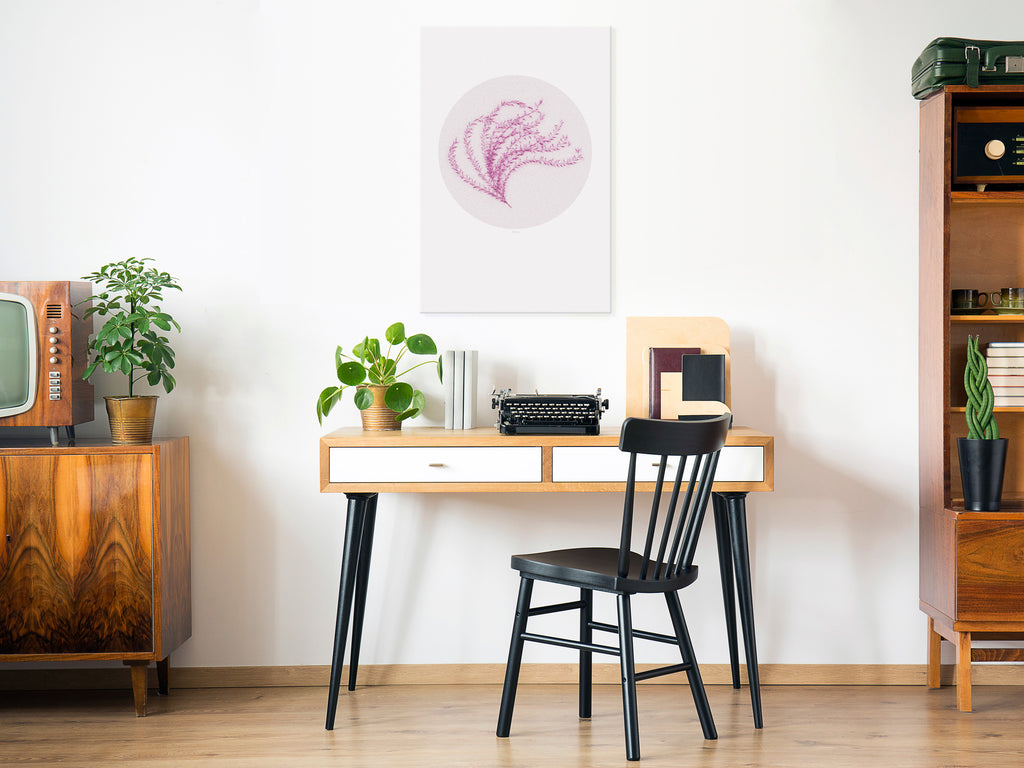 Eleganter Leinwanddruck mit üppigem Naturmotiv