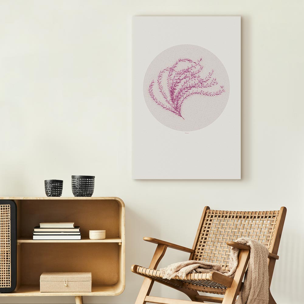 Tropical Leaf Botanical Vertical Canvas Print