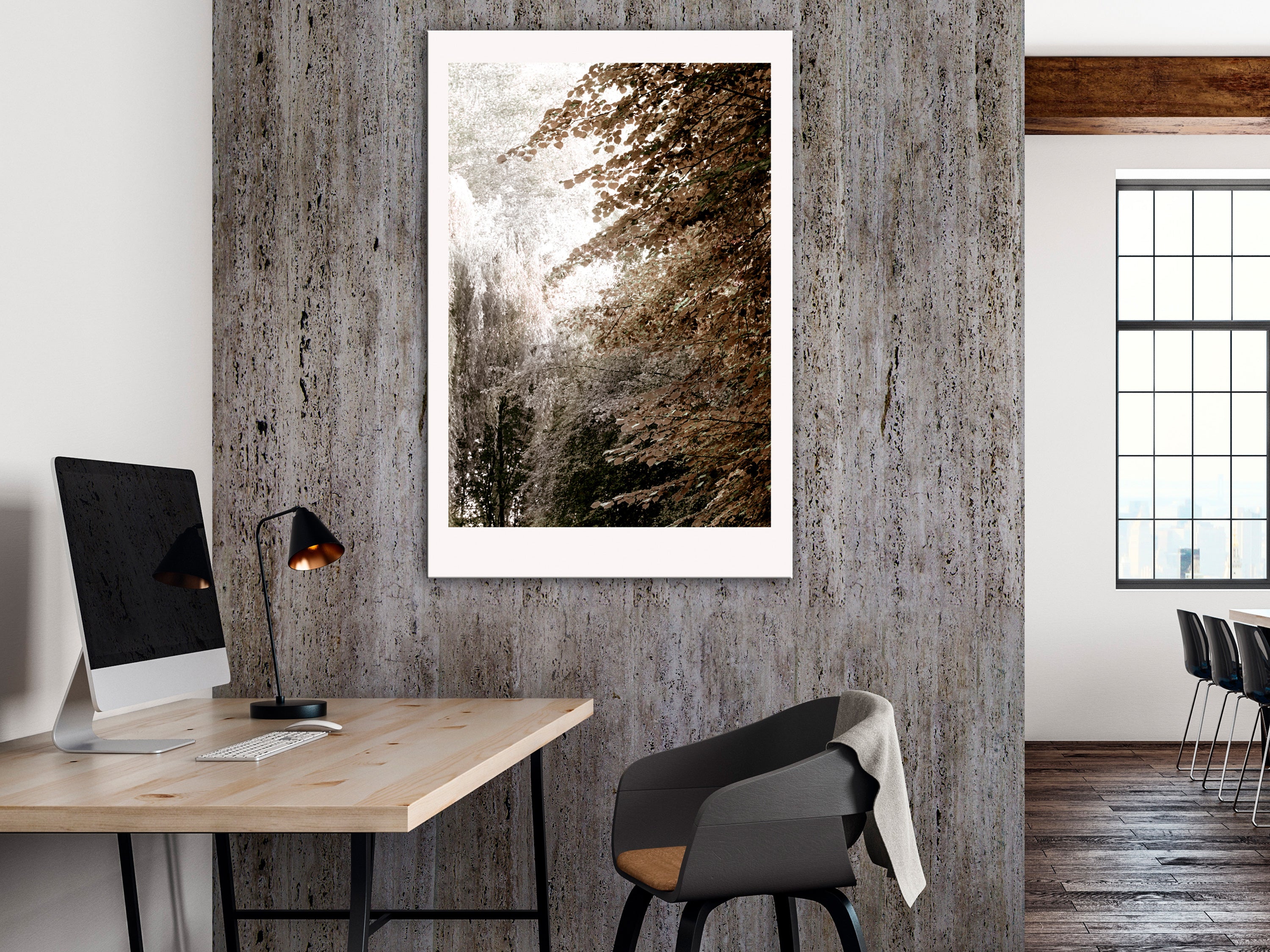 Stylish Canvas Print Featuring Beautiful Leaves