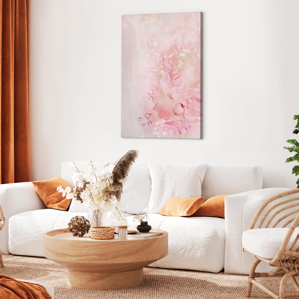 Pink Floral Nature Abstract Canvas Print