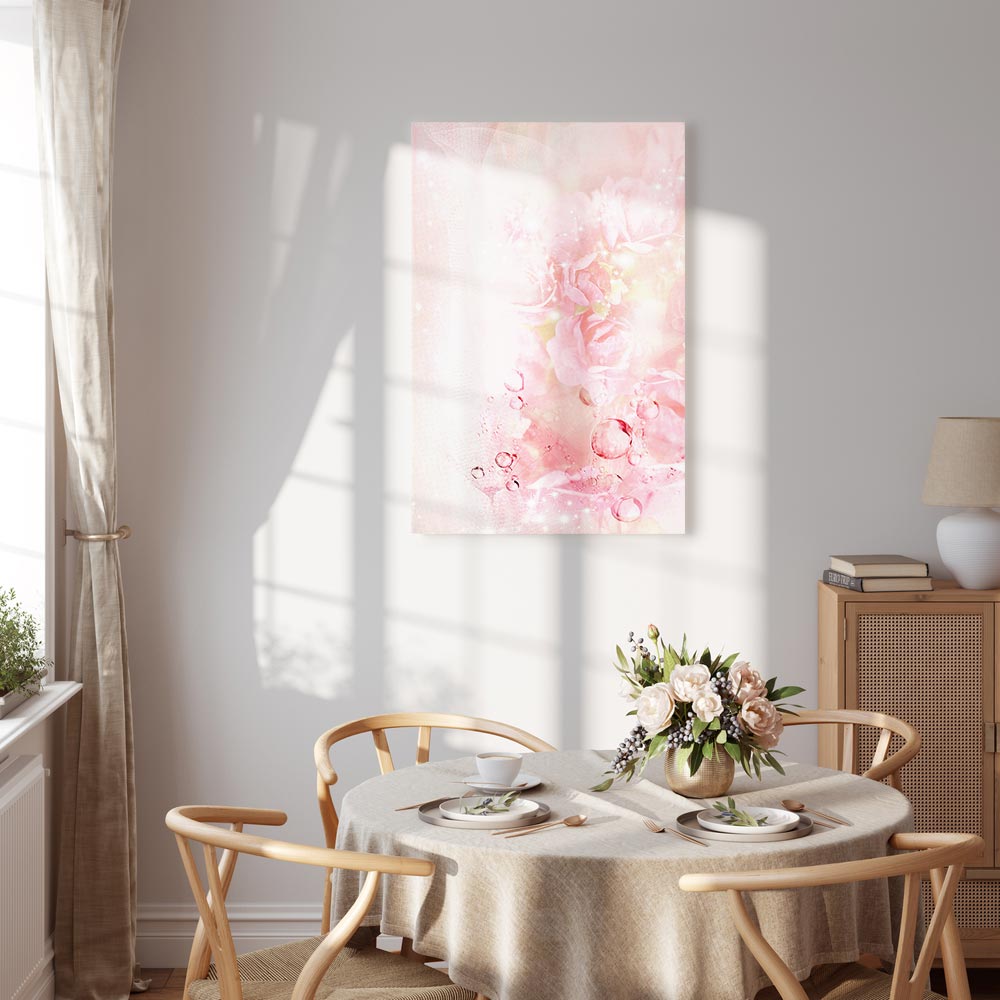 Pink Floral Nature Abstract Canvas Print