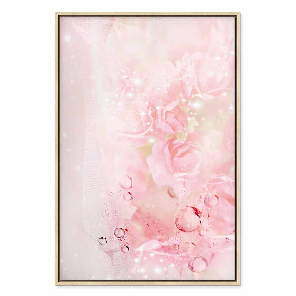 Pink Floral Nature Abstract Canvas Print