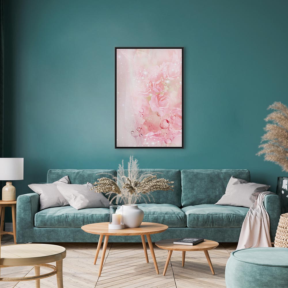 Pink Floral Nature Abstract Canvas Print