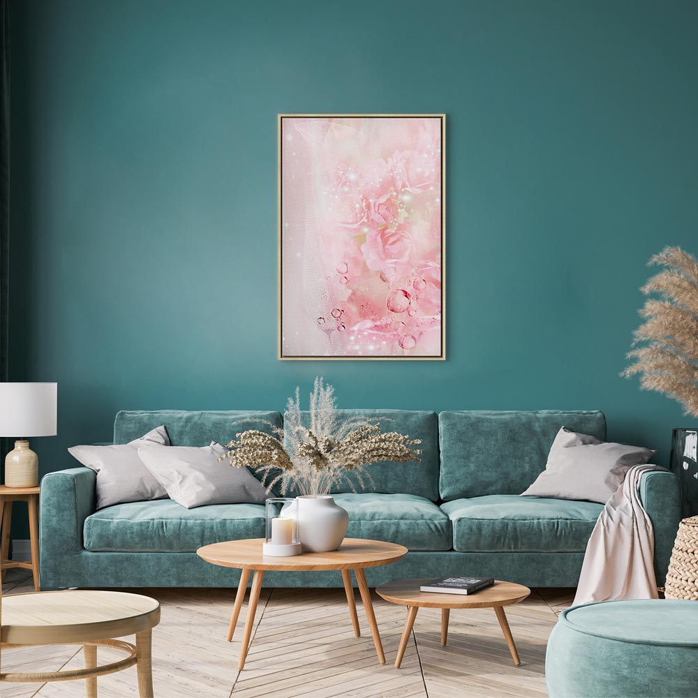 Pink Floral Nature Abstract Canvas Print